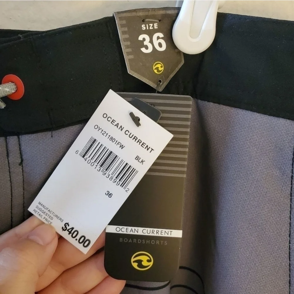 Ocean current brand men' swim trunks in size 36.